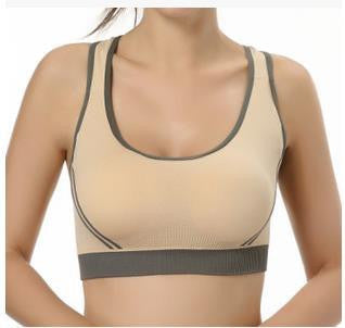 Sports Bra Women Seamless Underwear Racerback Padded Plus Size Cross Vest Wireless Running Bra